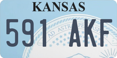KS license plate 591AKF