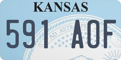 KS license plate 591AOF