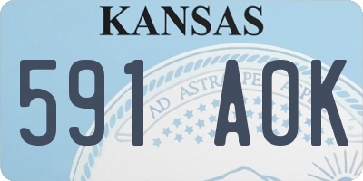 KS license plate 591AOK