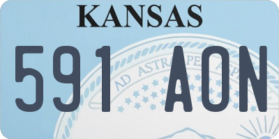 KS license plate 591AON