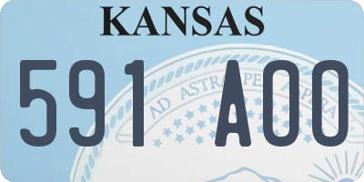 KS license plate 591AOO