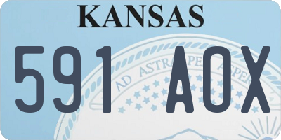 KS license plate 591AOX
