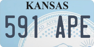 KS license plate 591APE