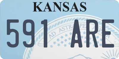 KS license plate 591ARE