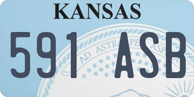 KS license plate 591ASB