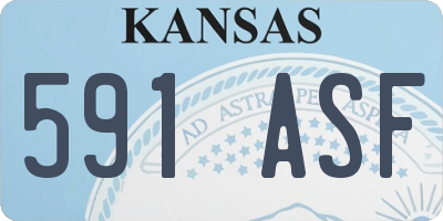 KS license plate 591ASF