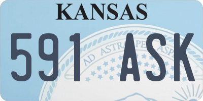 KS license plate 591ASK