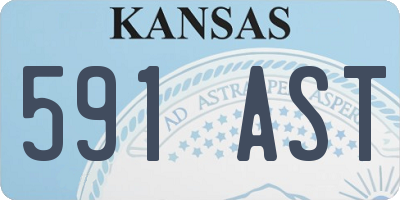 KS license plate 591AST