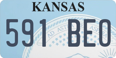 KS license plate 591BEO