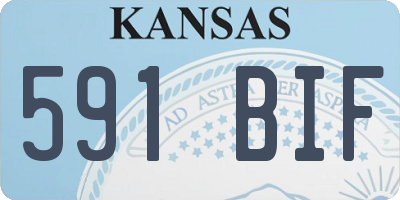 KS license plate 591BIF