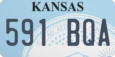 KS license plate 591BQA
