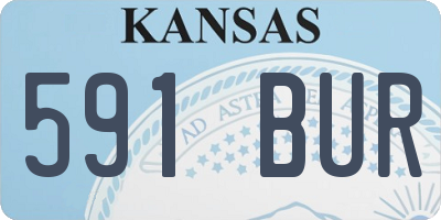 KS license plate 591BUR