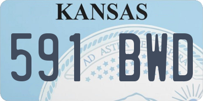 KS license plate 591BWD