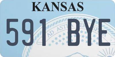 KS license plate 591BYE