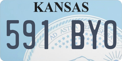 KS license plate 591BYO