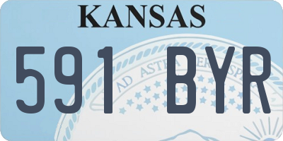 KS license plate 591BYR