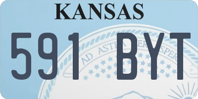 KS license plate 591BYT