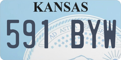 KS license plate 591BYW