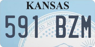 KS license plate 591BZM