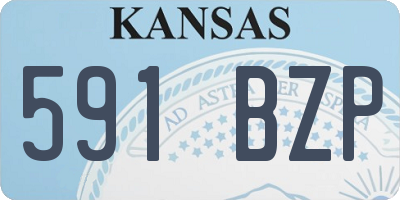 KS license plate 591BZP