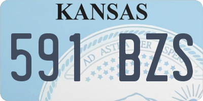 KS license plate 591BZS