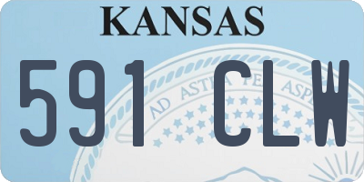KS license plate 591CLW