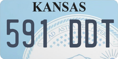 KS license plate 591DDT