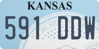 KS license plate 591DDW