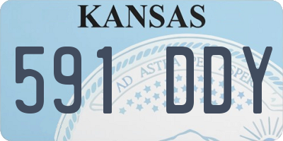 KS license plate 591DDY