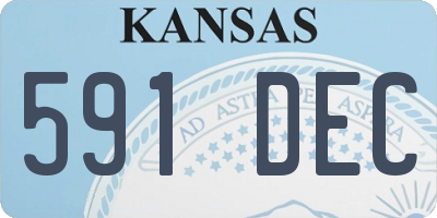 KS license plate 591DEC