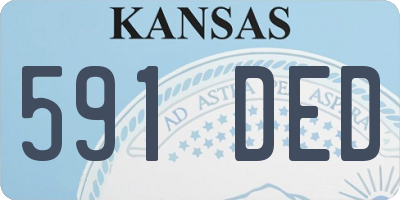 KS license plate 591DED