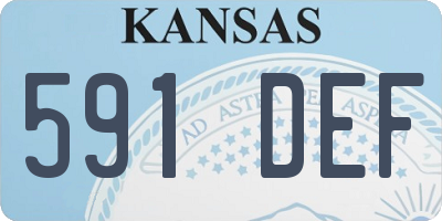 KS license plate 591DEF