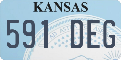KS license plate 591DEG