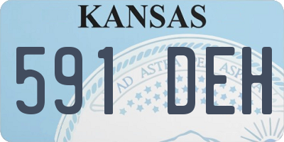 KS license plate 591DEH