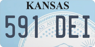 KS license plate 591DEI