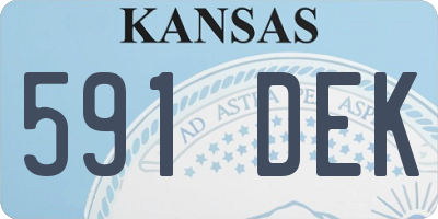 KS license plate 591DEK
