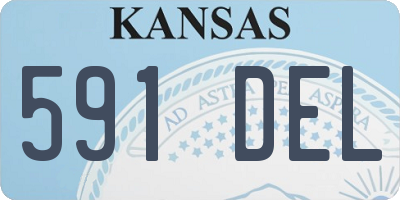 KS license plate 591DEL