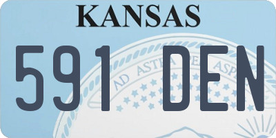 KS license plate 591DEN