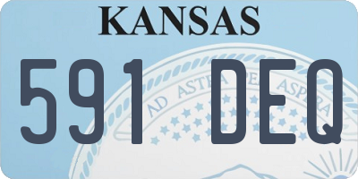 KS license plate 591DEQ