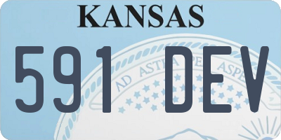 KS license plate 591DEV