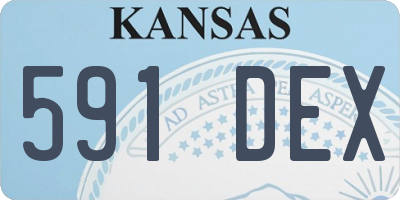 KS license plate 591DEX