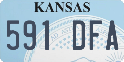 KS license plate 591DFA