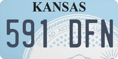 KS license plate 591DFN