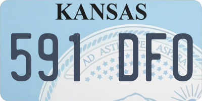 KS license plate 591DFO