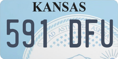 KS license plate 591DFU