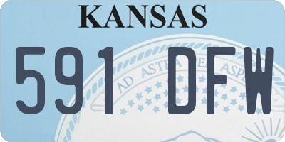 KS license plate 591DFW