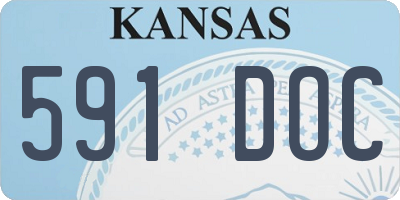 KS license plate 591DOC