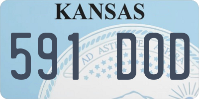 KS license plate 591DOD