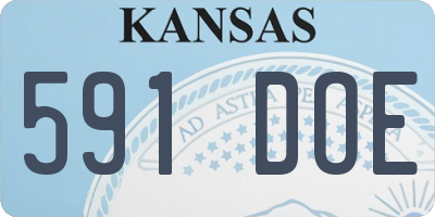 KS license plate 591DOE