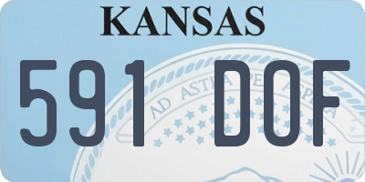 KS license plate 591DOF